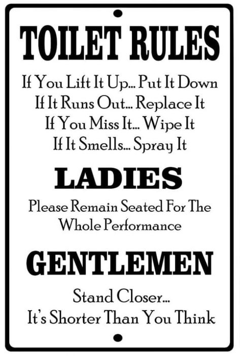 Bathroom Rules Sign, House Rules Sign, Toilet Rules, Door Indoor, Bathroom Quotes, Bathroom Rules, Funny Bathroom, Wall Door, Bathroom Humor