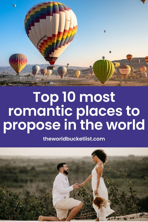 Thinking about proposing? Here are the ten most romantic places to propose in the world! Proposal Places Romantic, Places To Propose, Romantic Proposals, Romantic Places To Propose, Romantic Destinations United States, Romantic Ways To Propose, Best Ways To Propose, Best Places To Propose, West Coast Of Ireland