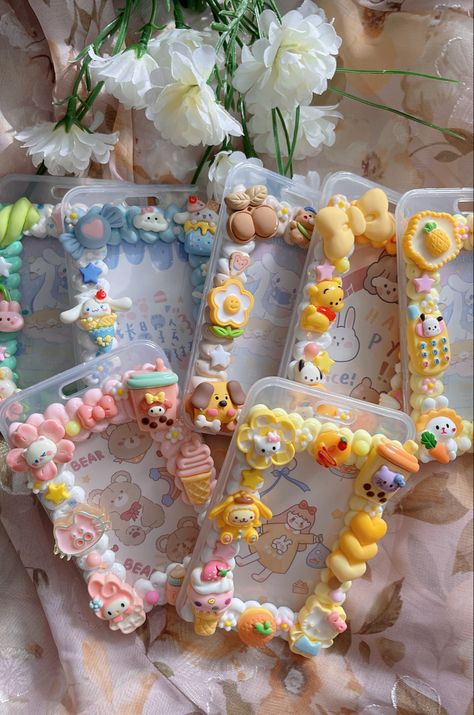 Decoden Ideas Projects, Decoden Diy, Diy Phone Case Design, Cream Glue, Bus Card, Diy Case, Diy Tops, Tanah Liat, Clay Crafts Air Dry