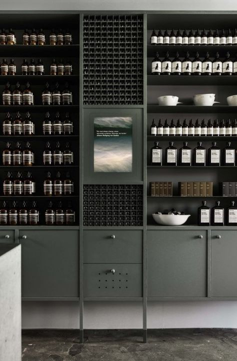 Aesop Fitzroy | Clare Cousins Architects Clare Cousins, Aesop Store, Pharmacy Design, Urban Interiors, Retail Store Design, Retail Interior, Brand Board, Shop Interiors, Retail Space