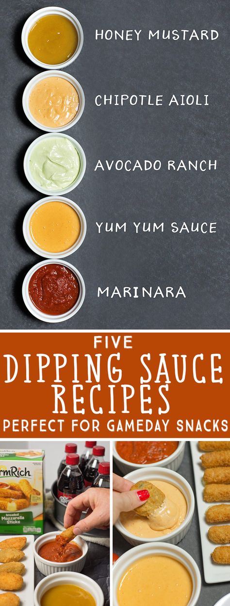 5 Easy Dipping Sauce Recipes and ideas that can be made in 5 minutes to complement almost every appetizer you're serving for gameday! #ad #homegatinghero @farmrichsnacks Appetizers Easy Summer, Fondue Dipping Sauces, Dips Easy, Easy Sauce Recipes, Dipping Sauce Recipes, Raclette Recipes, Easy Dipping Sauce, Appetizers Easy Dips, Summer Appetizers Easy