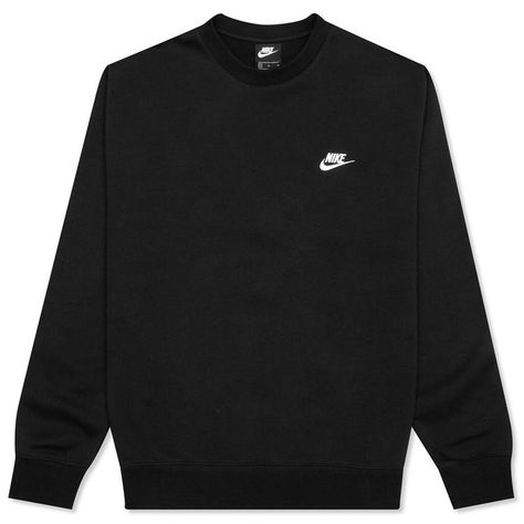 Nike Sweater Woman, Black Jumper Outfit, Nike Black Sweatshirt, Pull Nike, Black Nike Crewneck, Nike Shirts Women's, Jumper Outfits, Black Nike Sweatshirt, Sweat Nike