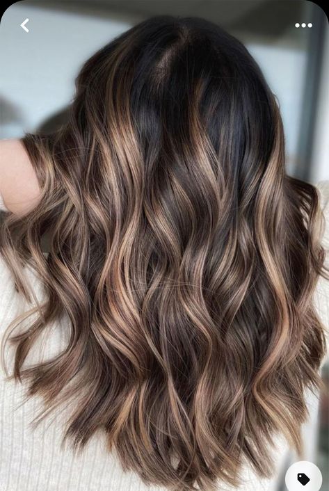 Brown Sugar Hair, Brunette Hair With Highlights, Hair Things, Brunette Balayage Hair, Caramel Highlights, Brown Hair Balayage, Dye Colors, Awesome Hair, Party Hair