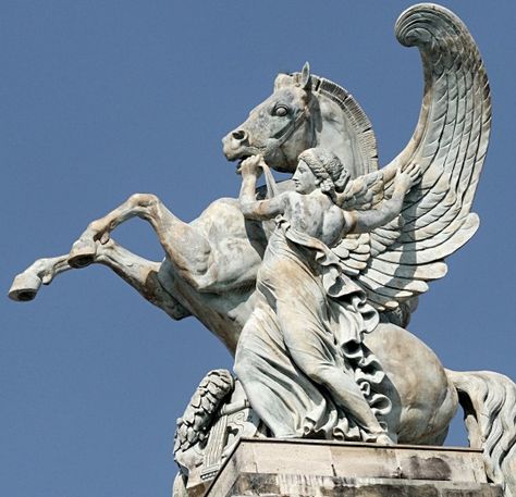 Renown Holding back  Pegasus.  Eugene Lequesne. French 1815-1887. bronze. Palais Opera Garnier. Paris. Quest For Beauty, 19th Century Sculpture, Athena Tattoo, Statue Tattoo, Classic Sculpture, Roman Sculpture, Ancient Sculpture, Figure Sketching, Marble Statues