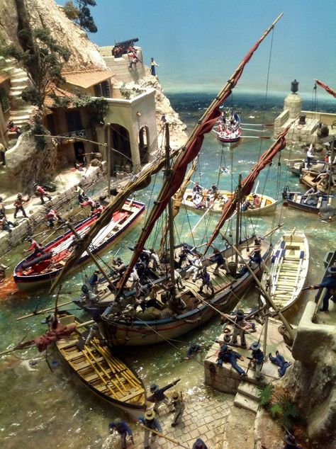 Scale Model Ships, Wargaming Terrain, Military Modelling, Military Diorama, Model Train Layouts, Small Pictures, Fantasy Miniatures, Miniature Model, Model Boats