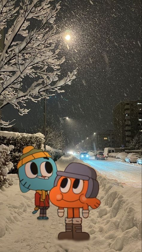 It's supposed to be some kind of aesthetic Gumball Christmas Pfp, The Amazing World Of Gumball Darwin, The Amazing World Of Gumball Wallpapers, Amazing World Of Gumball Aesthetic, Modulo Art Square Grid, Gumball Background, Darwin Aesthetic, Gumball Christmas, Gumball Aesthetic