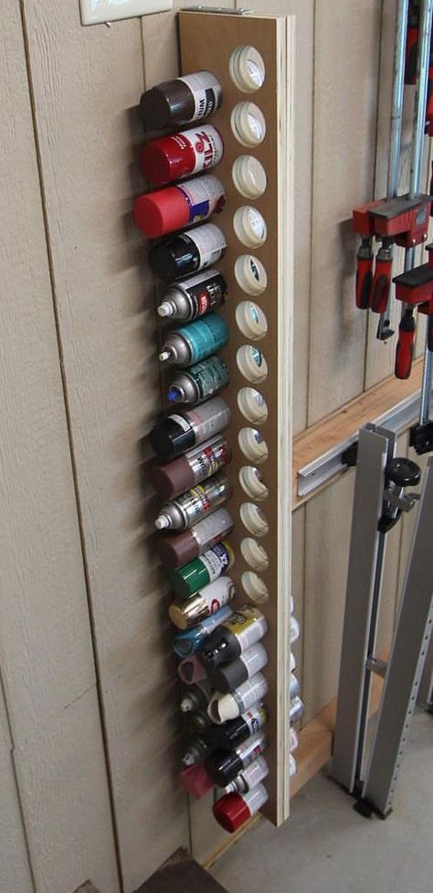 Shop Garage Organization Ideas, Paint Can Organization Garage, Garage Parts Storage, Work Shed Organization, Scene Shop Organization, Nuts Bolts Screws Organization, Tool Shop Organization Ideas, Wood Shop Organization Ideas Diy, Organization Ideas For Tools