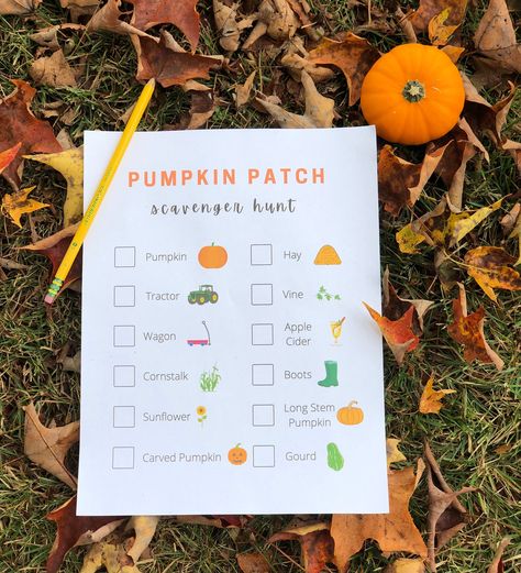 Scavenger hunt includes items with pictures, text, and boxes to check when seen. These items are commonly seen when visiting a pumpkin patch/farm. This makes for a fun activity to hand out while wandering around the patch on a fall day. Great for your little ones!   THIS LISTING IS FOR A DIGITAL FILE ONLY. NO PHYSICAL PRODUCTS WILL BE SHIPPED TO YOU.  1 PDF - 8 1/2 x 11 Print at home or at a print shop.  I don't accept returns, exchanges, or cancellations. But please contact me if you have any p Pumpkin Patch Halloween Theme, Pumpkin Patch Set Up Ideas, Pumpkin Patch Fundraiser, At Home Pumpkin Patch, Pumpkin Patch Decorating Ideas, Pumpkin Patch Games, Pumpkin Patch At Home, Pumpkin Patch Scavenger Hunt, Pumpkin Patch Ideas