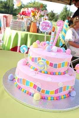 Candy Cakes Birthday, Candyland Birthday Cake Ideas, Candy Land Smash Cake, Candyland Cake Ideas 1st Birthdays, Candyland Birthday Cake, Candyland Cake Design, Candyland 2 Tier Cake, Candy Land Birthday, Candyland Cake