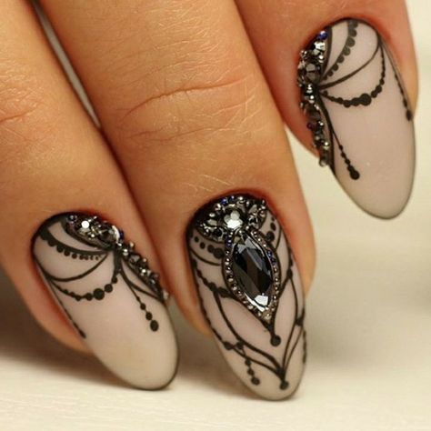 Witchy Nails, Lace Nails, Gothic Nails, Black Nail Art, Goth Nails, Nail Blog, Her Nails, Black Nail, Dipped Nails