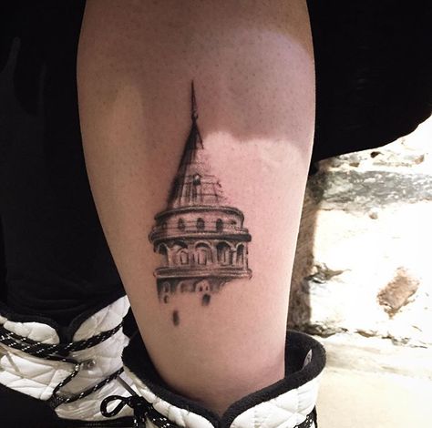 Istanbul Tattoo, Geometry Tattoo, York Travel, New York Travel Guide, Tower Design, Drawing Ink, Custom Drawing, New York Travel, Ink Art