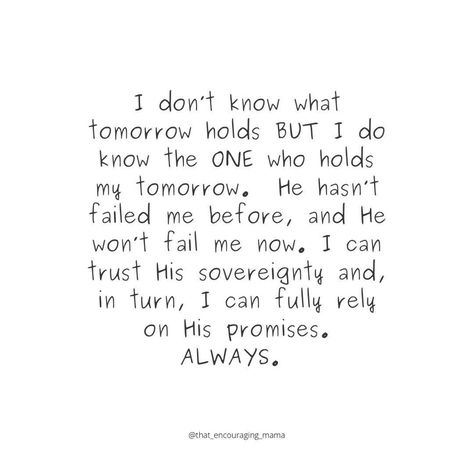 God is an always kind of God. ㅤ God will be with you, always. (Deut 31:6) ㅤ God will protect you, always. (Ps. 18:2) ㅤ God will be your strength, always. (Phil 4:13) ㅤ God will answer you, always. (Jn 14:13-14) ㅤ God will provide for you, always. (Phil. 4:19) ㅤ God will give you peace, always. (Jn 14:27) ㅤ God will love you, no matter what, always. (1 Jn 4:9-10) ㅤ And although I don’t know what tomorrow holds - I do know the one who holds my tomorrow. He hasn’t failed me before, and He won’t... Give Your Problems To God, Phil 4:13, Gods Thoughts, Motivational Bible Verses, God Will Provide, Wallpaper Doodle, Inspirational Quotes God, Quotes God, I Don T Know