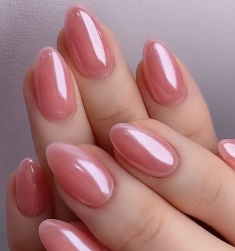 Nail 2022, Nails Basic, Nails Sets, 2022 Nails, Trends Nails, Pink Chrome Nails, 2023 Nails, 2023 Pink, Nails Silver