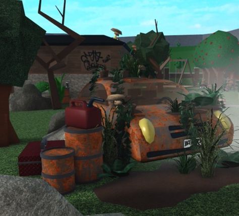 Bloxburg Halloween Haunted House, Abandoned Bloxburg House, Bloxburg Poor House, Bloxburg Abandoned City, Abandoned House Bloxburg, Bloxburg Zombie Apocalypse, Bloxburg Graveyard, Bloxburg Halloween House Exterior, Bloxburg Clutter Ideas