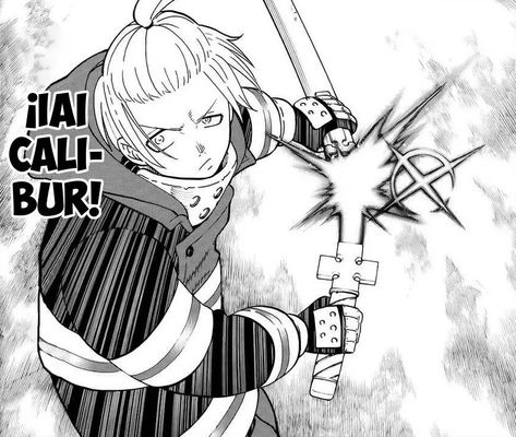 Fire Force Excalibur, Arthur Boyle Manga Panel, Pose Combat, Webtoon Panels, Atsushi Ohkubo, Vlone Logo, Arthur Boyle, Shinra Kusakabe, Arthur Pendragon