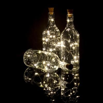 Ramadan Decorations Lights, Cheap Lanterns, Mini String Lights, Led Lighting Diy, Wine Bottle Lamp, Led Fairy String Lights, Empty Glass Bottles, Ramadan Decoration, Wine Bottle Corks