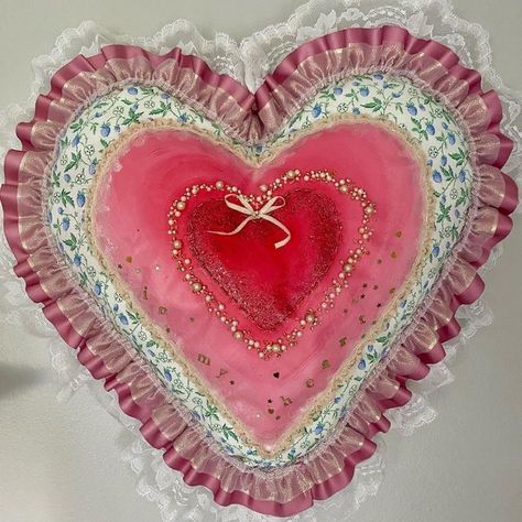 Aesthetic Envelope, Haunted Doll, Textiles Projects, Sweetest Thing, Heart Painting, My Funny Valentine, Fabric Beads, Ethereal Art, Doll Parts