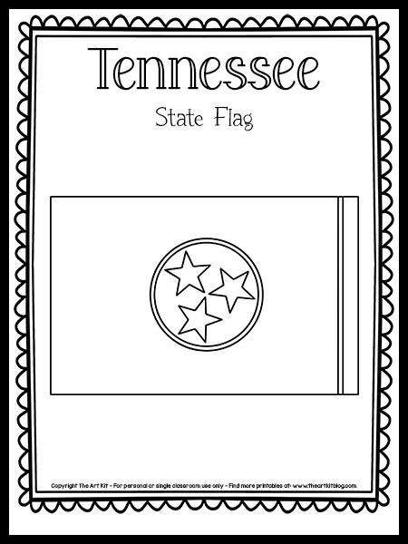 State Flags Printable, Daycare Songs, Homeschool Themes, Tennessee Crafts, Food Stamp Card, State Project, Tennessee State Flag, Rose Coloring, Lap Books