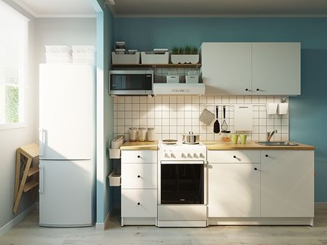 Ikea Small Kitchen, Small Kitchen Units, Condo Interior Design, Kitchen Design Pictures, Kitchen Storage Hacks, Tiny House Interior Design, Ikea Catalog, Ikea Kitchen Cabinets, Condo Interior