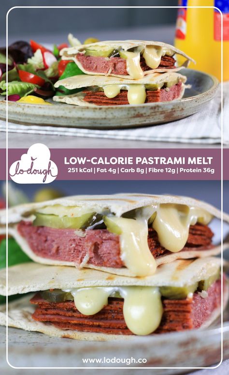 Low-Calorie Pastrami Melt #lowcalorie #lowcarb #highfibre #highprotein #slimming #pastrami #cheese #toastie #foodporn Pastrami Recipes, American Deli, Pastrami Recipe, Cheese Toastie, Melting Cheese, Pastrami Sandwich, Dough Recipes, Hot Sandwich, Sandwich Maker