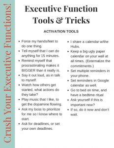 Executive Dysfunction Cleaning Hacks, How To Deal With Executive Dysfunction, Executive Dysfunction Hacks, Executive Functioning Strategies, Teaching Executive Functioning, Executive Functions, Executive Function, Executive Functioning Skills, Working Memory