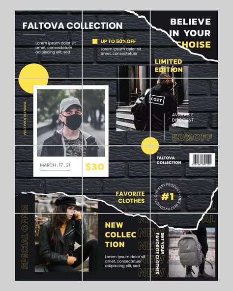 Urban Fashion Instagram Puzzle Template PSD Instagram Grid Template, Instagram Scrapbook, Grid Puzzles, Instagram Puzzle Feed, Posters Inspiration, Instagram Puzzle Template, Puzzle Template, Instagram Collage, Instagram Puzzle