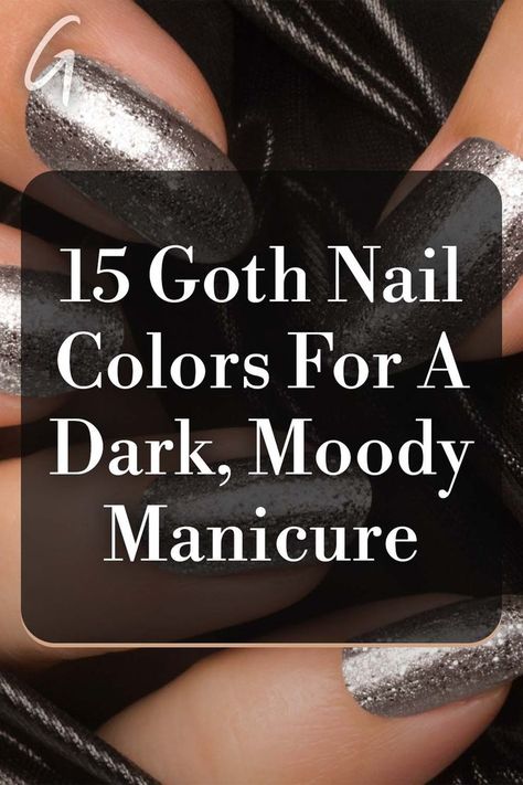 When you think of a goth manicure, the first color that probably comes to mind is black. It's bold, dramatic, moody, and ultimately, iconic. #nailideas #blacknails #darknails #gothnails #moodynails Goth Manicure, Black Chrome Nails, Ombre Chrome Nails, Galaxy Nails, Goth Nails, Dark And Moody, Shades Of Teal, Dark Nails, Pale Colors