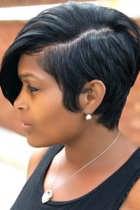 Black Women Short Hairstyles With Color, Black Women Bob Hairstyles Short, Shaved Back Hairstyles Black Women, Asemetrical Haircut For Round Face Short Hairstyles For Black Women, Pageboy Haircut Black Women, Bob Hairstyles For Black Women Short, Short Hairstyle Black Women Round Face, Short Hair Ideas For Black Women, Short Hairstyles For African Women