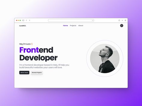 Purplefolio - Framer Portfolio Website For Web Developers by Luca Da Corte on Dribbble Software Engineer Portfolio Website, Framer Portfolio, Web Developer Portfolio Website, Web Developer Portfolio, Developer Portfolio, Personal Website Portfolio, School Websites, Ui Design Principles, Clash Of Clans Hack