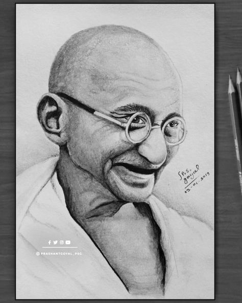 Gandhi Ji Portrait, Mahatma Gandhi Pencil Sketch, Gandhi Pencil Drawing, Ghandi Ji Drawing, Freedom Fighters Of India Drawing Easy, Gandi Ji Drawing, Gandhiji Sketch Easy, Gandhi Ji Drawing Easy, Gandhiji Painting