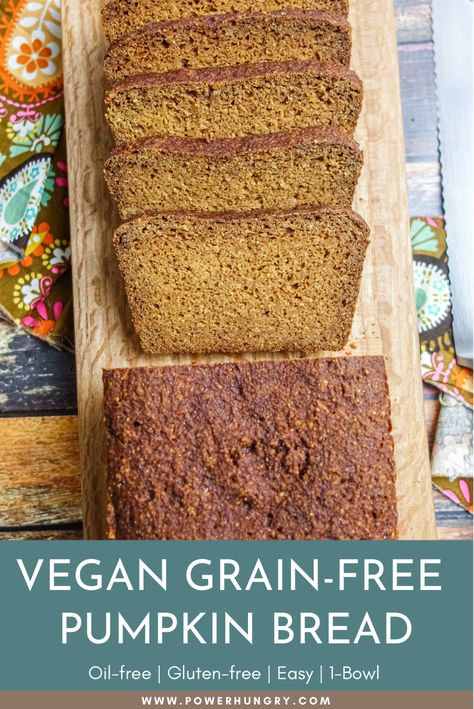 Healthy Flourless Pumpkin Bread, Vegan Gf Pumpkin Bread, Vegan Oat Flour Pumpkin Bread, Chickpea Flour Pumpkin Bread, Plant Based Pumpkin Bread, Bread Made With Almond Flour, Vegan Pumpkin Bread Oil Free, Wfpb Vegan, Peanut Butter Banana Oats