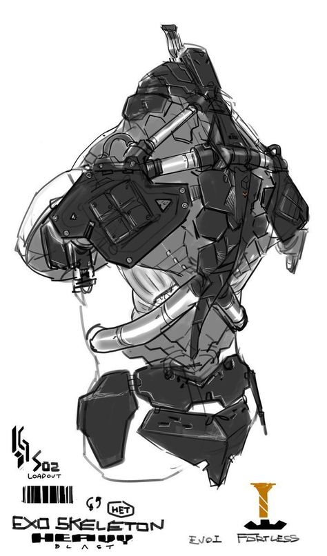 Rocket Boots Sci Fi, Cybernetic Spine Concept Art, Cybernetics Augmentation, Tech Armor Female, Cyberpunk Exoskeleton, Sci Fi Exoskeleton, Cyberpunk Augments, Exoskeleton Concept Art, Exoskeleton Suit Concept Art