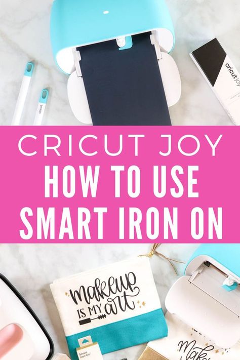 Learn How to Easily Cut Cricut Smart Iron-On on a Cricut Joy Machine.  Make this easy Cricut project! Cricket Joy Projects Craft Ideas, Circuit Joy, Cricut Joy Machine, Sweet Red Poppy, Iron On Cricut, Cricut Iron On Vinyl, Cricut Help, How To Use Cricut, Joy Cards