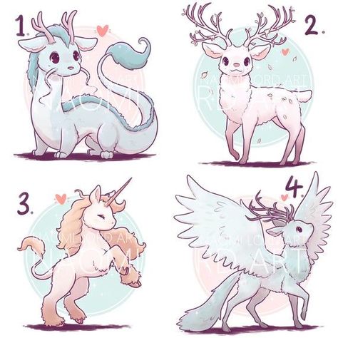 Pin on Things to Draw Cute Mythical Creatures, Naomi Lord, Cute Dragon Drawing, Seni Dan Kraf, Cute Kawaii Animals, 강아지 그림, Mythical Animal, Cute Fantasy Creatures, Cute Animal Drawings Kawaii