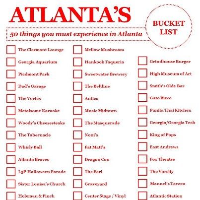 Proud to say I can check off most of these :) Ga Bucket List, Atlanta Trip Ideas, Fun Things To Do In Atlanta Georgia, The Bucket List, Atlanta Itinerary, Atlanta Bucket List, Georgia Aquarium, Never Stop Dreaming, Atlanta Ga