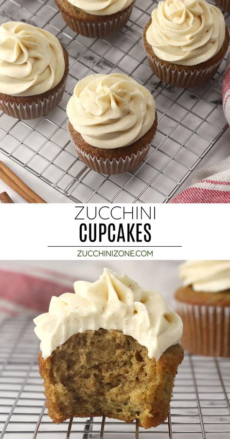 Chopped Zucchini Recipes, Zucchini Bread Cupcakes, Shredded Zucchini Recipes Desserts, Zucchini Cupcakes Recipes, Zucchini Scones Recipe, Zucchini Bread Cream Cheese Frosting, Zucchini Cake With Cream Cheese Frosting, Lemon Zucchini Cupcakes, Zucchini Muffins With Cream Cheese Icing