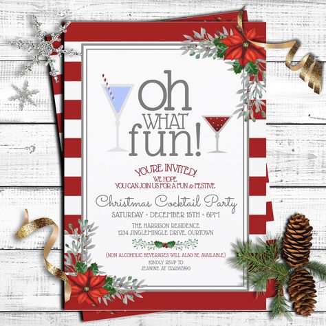 Holiday Party Invites, Christmas Party Family, Christmas Themed Wedding, Adult Christmas Party, Hope Christmas, Christmas Cocktail Party, Cocktail Party Invitation, Dinner Party Invitations, Christmas Party Themes