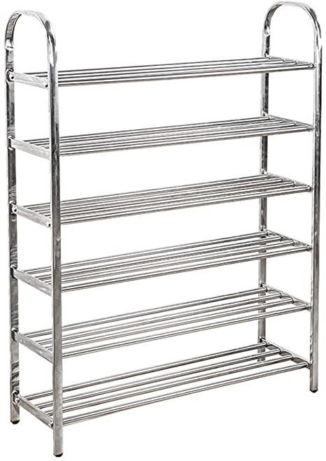 zenglingliang Shoe Rack Shoe Rack Stainless Steel Metal Shoe Shelf Shoe Organizer Bedroom Living Room Corridor Shoe Storage Rack Kitchen Cutlery Storage Shelf Shoe Storage Shelf Kitchen Cutlery Storage, Organizer Bedroom, Shoe Rack Bedroom, Vertical Shoe Rack, Shop Shoe, Metal Shoe Rack, Bamboo Shoe Rack, Stackable Shoe Rack, Stainless Steel Furniture