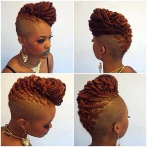 40 Mohawk Hairstyles For Black omen - Part 9 Dreadlock Mohawk, Braids With Shaved Sides, Half Braid, Mohawk Styles, Shaved Side Hairstyles, Loc Hairstyles, Dreadlock Styles, Mohawk Hairstyles, Side Hairstyles