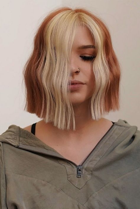 Color Block Hair, Ginger Hair Color, Choppy Bob, Hairstyle Inspiration, Haircut And Color, Hair Color And Cut, Hair Inspiration Color, Bob Haircuts, Hair Inspo Color