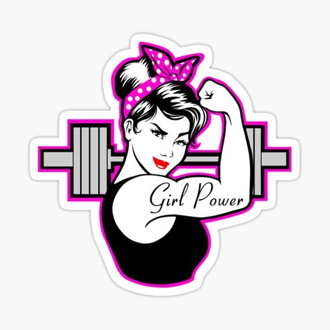 Logos Gym, Gym Girlies, Weight Lifting Humor, Fitness Stickers, Women's Bodybuilding, Bodybuilding Girl, Strength Training Women, Muscle Mommy, Girl Power Quotes