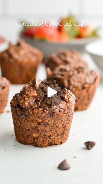 Nicole Addison, RD, MHSc on Instagram: "Chocolate for breakfast?? YES PLEASE!! 🍫✨

These CHOCOLATE BAKED OAT CUPS are gluten-free, have 8g of protein, are meal-prep friendly, and aren’t too sweet for those early mornings!

All you need is⬇️
- banana
- milk
- maple syrup
- eggs
- peanut butter
- oats
- chocolate protein powder
- cocoa powder
- baking powder
- chocolate chips
- salt

🌟For the recipe: like this post + COMMENT “RECIPE PLEASE” (on this post!!) to be automatically sent the FULL printable recipe including all tips, tricks, nutrition info, or find it linked in my bio!!

🌟For substitutions and variations: you can find common swaps above the detailed recipe in the printable version!!

⚠️ I do not authorize any of accounts to repost my content without permission from me!
-
-
-
- Baked Oat Cups, Oat Cups, Oats Chocolate, Peanut Butter Oats, Banana Milk, Chocolate Protein Powder, Baked Oats, Early Mornings, Printable Recipe