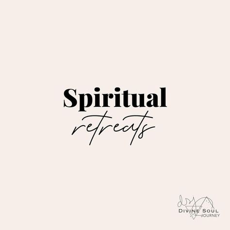 Spiritual Retreats black text over pink background. Divine Soul Journey logo Retreat Quotes, Spiritual Retreats, Retreat Logo, Retreat Spiritual, Spiritual Retreats For Women, Retreat Aesthetic, Retreat Center, Holistic Healing Retreats, Spiritual Retreat Center