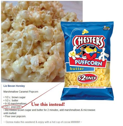 Popcorn And Ice Cream, Puffed Popcorn Recipes, Jolly Rancher Popcorn, Marshmallow Puffcorn, Puffcorn Recipes, Marshmallow Caramel Popcorn, Puffed Corn Recipes, Puff Corn, Marshmallow Caramel