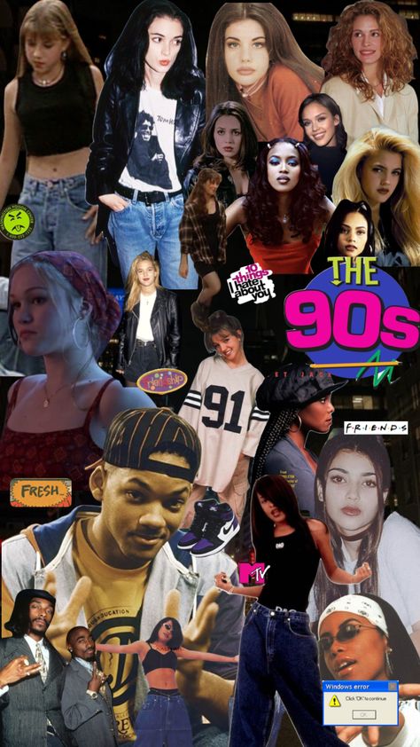 90s Nostalgia Outfits, Pop Culture Outfits Ideas, 90s Outfit Ideas Party, 90s Aesthetic Party, 90s Party Aesthetic, 90a Fashion Outfit, Collages Wallpaper, 90s Dress Up, 90s Themed Outfits