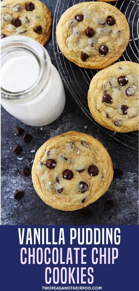 Pudding Chocolate Chip Cookies, Classroom Cooking, Chocolate Chip Pudding, Chocolate Chip Pudding Cookies, Recipe Cookies, Crazy Cookies, Soft Chocolate Chip Cookies, Pudding Cookies, Cookies Baking