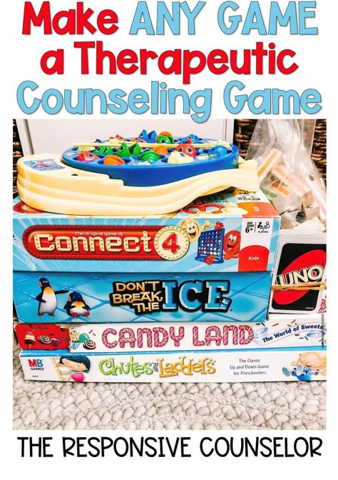 Play Therapy Activities, Adolescent Therapy, Social Skills Games, Counseling Games, Counseling Techniques, School Counseling Activities, Use Data, School Counseling Lessons, Child Life Specialist