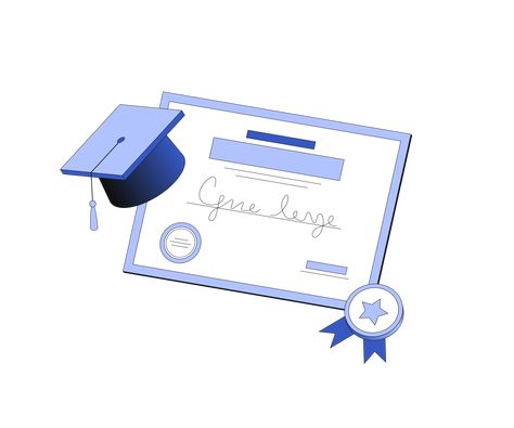 Graduation Graphic Design, Degree Illustration, Graduation Cap Illustration, Graduate Illustration, Diploma Illustration, Certificate Illustration, Award Illustration, Certificate Icon, Graduation Cap Drawing