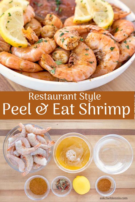 When it comes to preparing legendary restaurant-style peel and eat shrimp you won't find a better recipe than mine. Why not treat your family tonite? Peeled Shrimp Recipes, Peel And Eat Shrimp, Unique Meals, Cooks Country, How To Peel Shrimp, 7 Fishes, Chicken Gumbo, Restaurant Style Recipes, Delicious Seafood Recipes