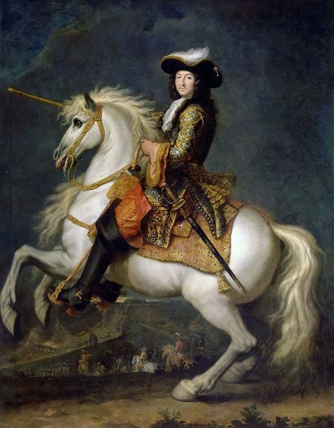 French Royalty, Louis Xiv, European History, White Horse, Wikimedia Commons, Rococo, Versailles, Art Reproductions, Bourbon